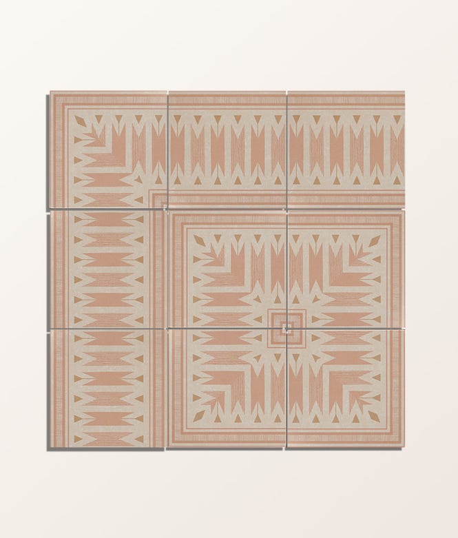 Aventuras Porcelain Ziggy Corner Terracotta