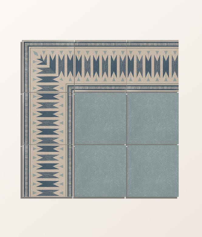 Aventuras Porcelain Blue Field Tile 