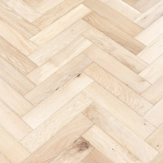 Ivory Herringbone Rustic Oak