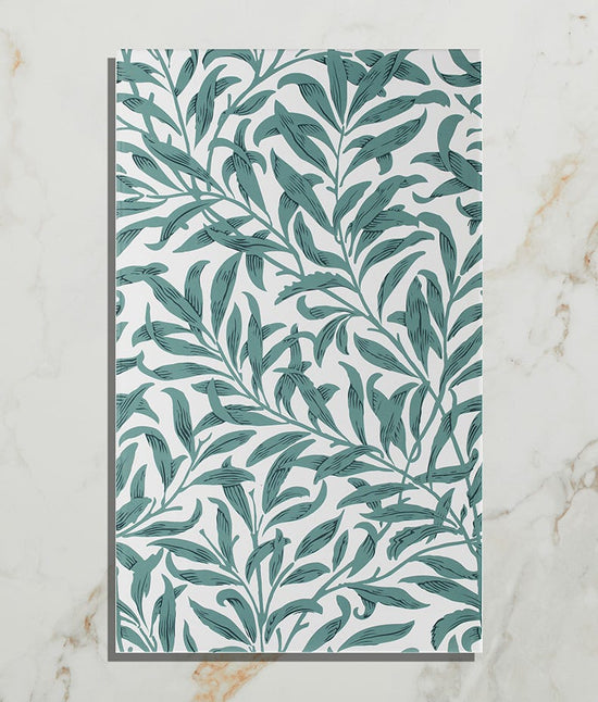 Silk Screen Ceramic Willow Cottage Teal 
