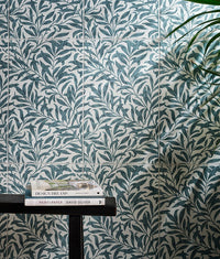 Silk Screen Willow Cottage Teal Satin Finish
