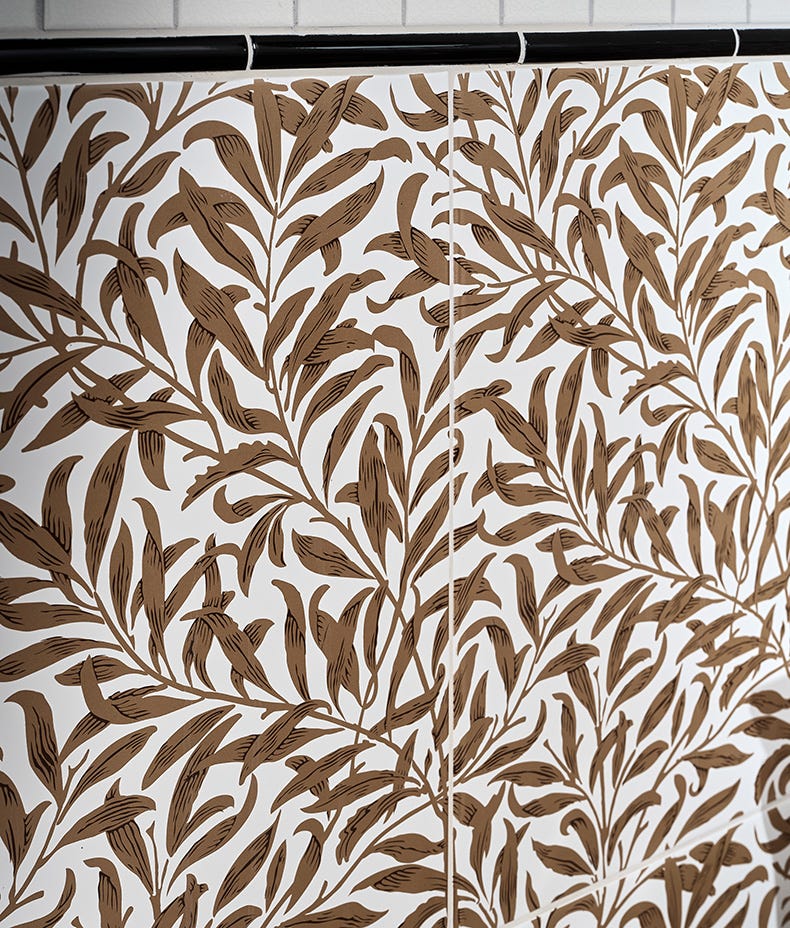 Silk Screen Ceramic Willow Cottage Tobacco 