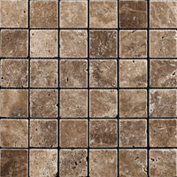 Siva Noce Tumbled Travertine Mosaic