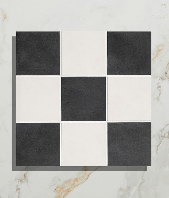 Victorian Style™ Porcelain Chequerboard Monochrome A