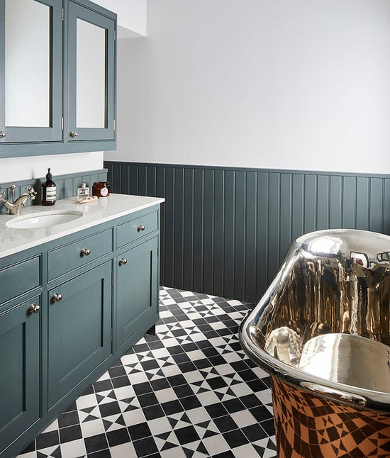 Victorian Style Floor Finchley Cotton White Textured Finish