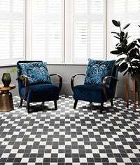 Victorian Style Floor Chess Monochrome B Textured Finish