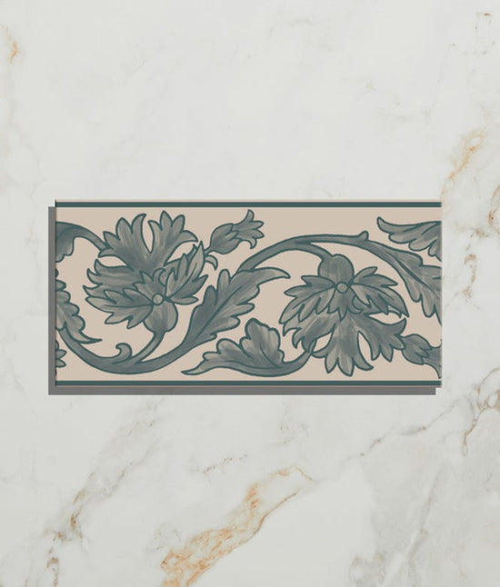 Victorian Style™ Wall Ceramic Decor Carnation Border 