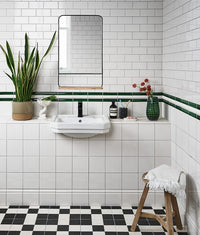 Victorian Style Wall Cotton White Square Gloss Finish