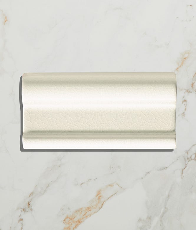 Victorian Style™ Ceramic Antique White Crackle Glaze Dado