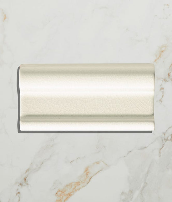 Victorian Style™ Ceramic Antique White Crackle Glaze Dado