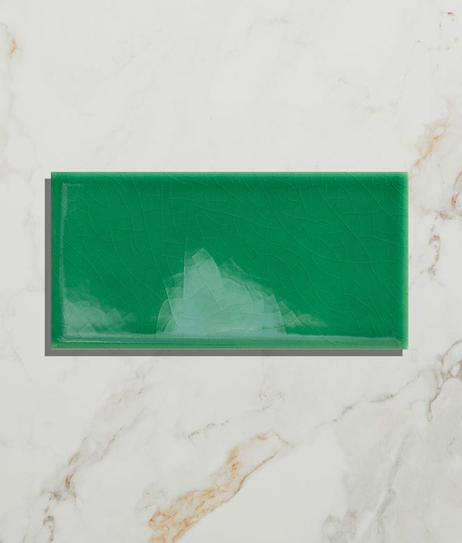 Victorian Style Wall Emerald Green Metro Glaze Crackle Glaze Finish