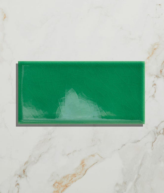 Victorian Style Wall Emerald Green Metro Glaze Crackle Glaze Finish