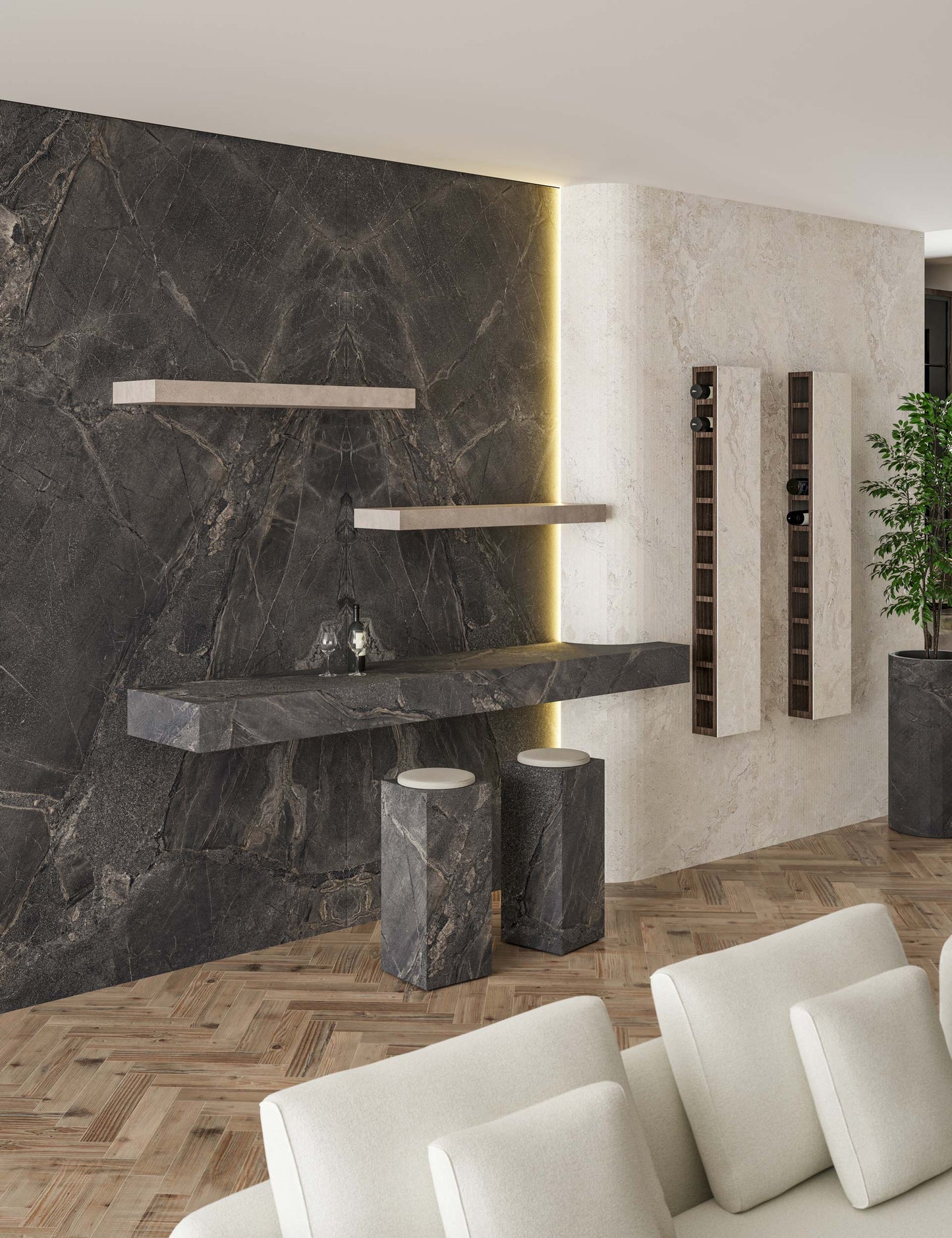 Pietre Infinita Stone Bookmatched (Brushed)