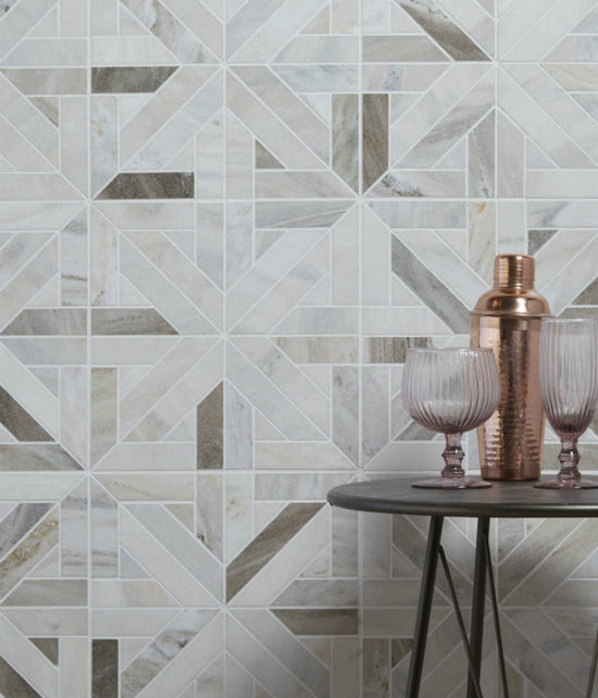 Tokyo Lattice Marble Mosaic
