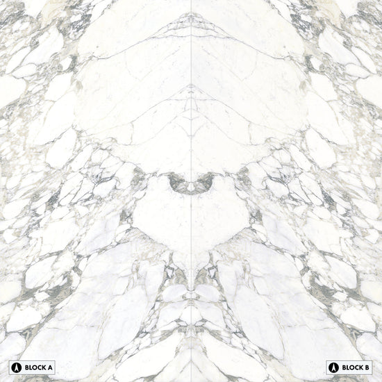 Elementa Arabescato Bookmatched Polished Slab