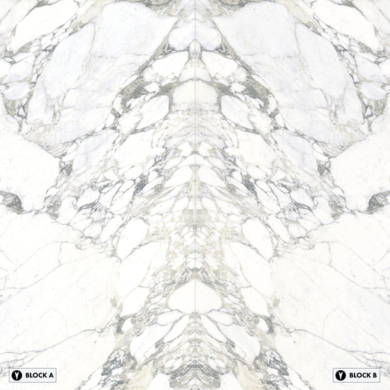 Elementa Arabescato Bookmatched Polished Slab