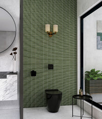 Bamboo Porcelain Mosaic Lustre Avocado