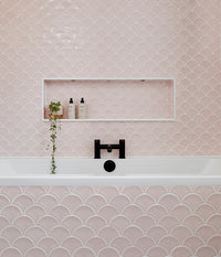 Gelato Scallop Porcelain Mosaic Cotton Candy