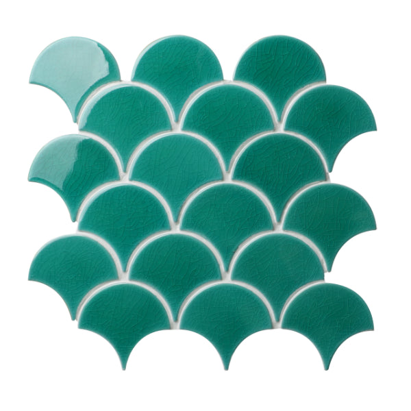 Atlantis Scallop Porcelain Emerald