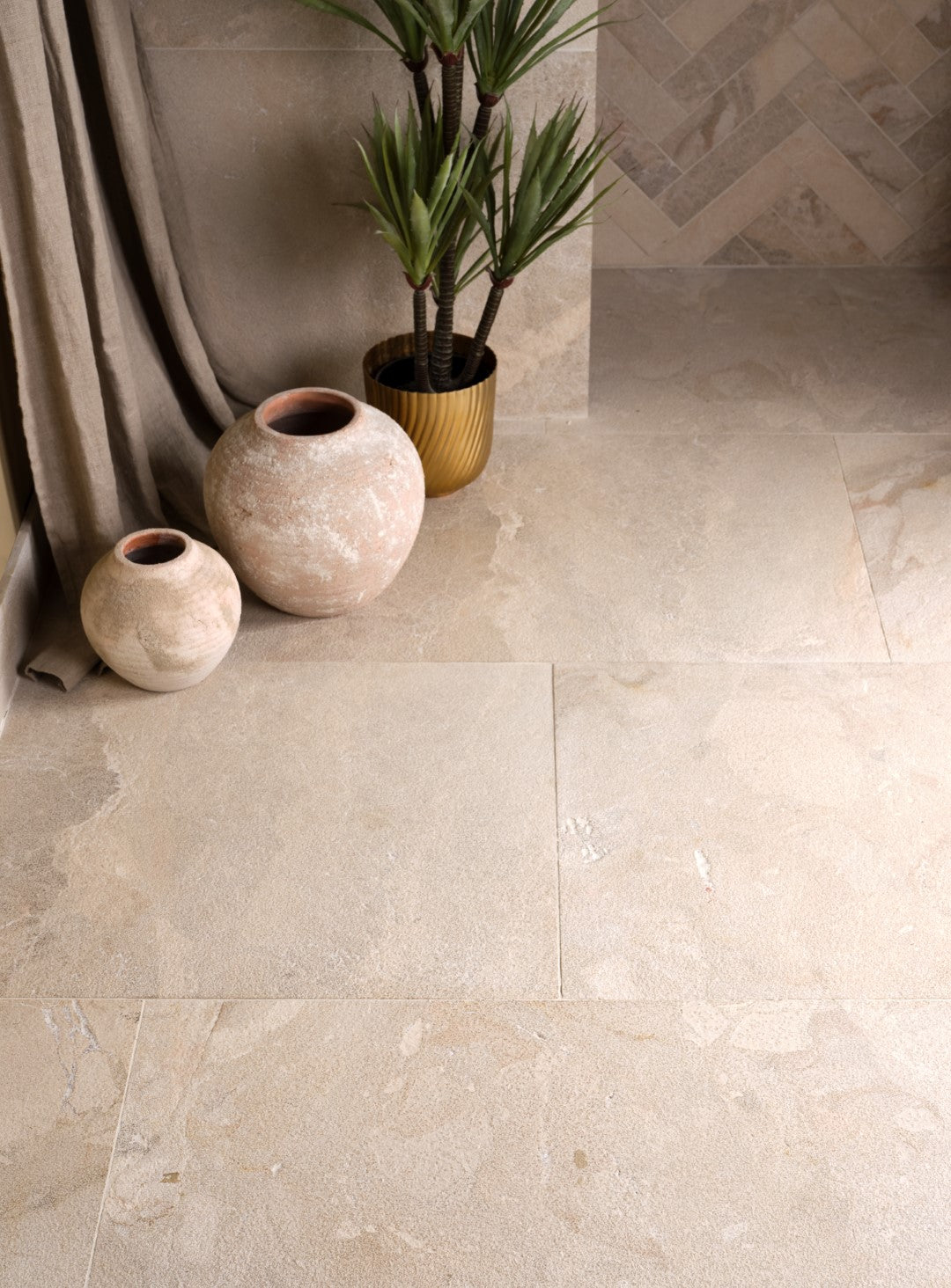 Enki Limestone Velvet Finish