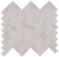 Long Island Marble Herringbone Mosaic Honed Finish