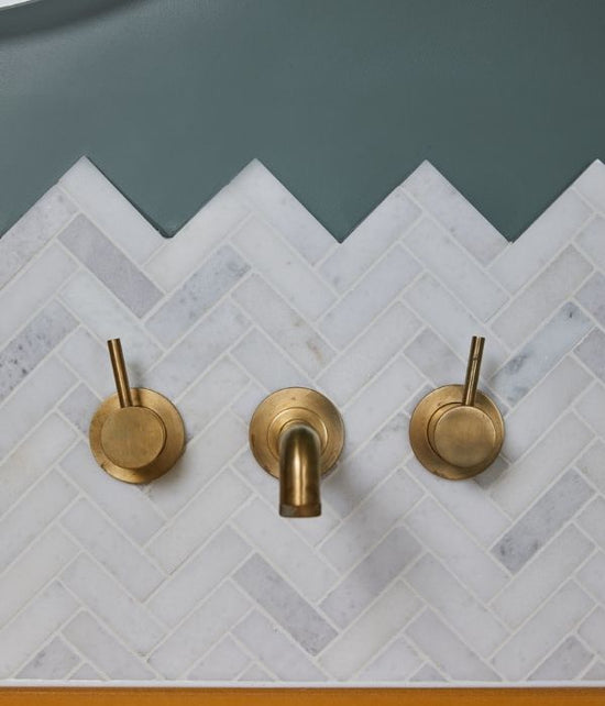 Long Island Marble Herringbone Mosaic