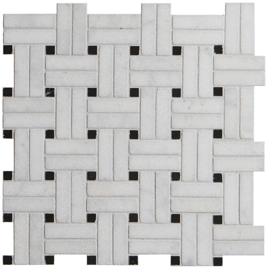 Long Island Marble Wicker Mosaic Honed Finish