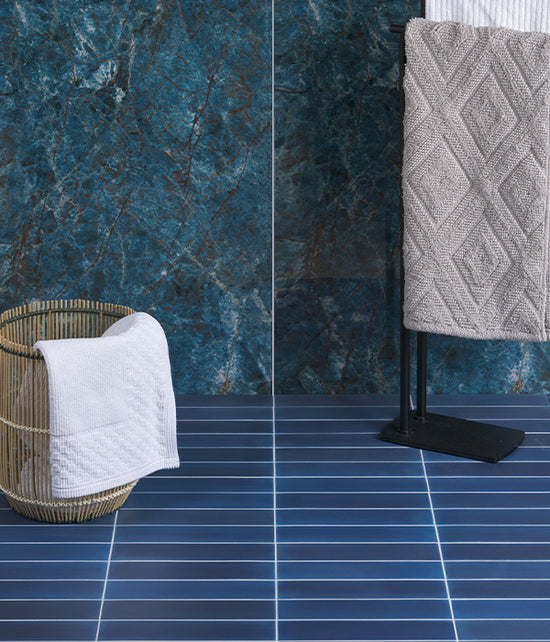 Medina Brick Porcelain Navy Blue