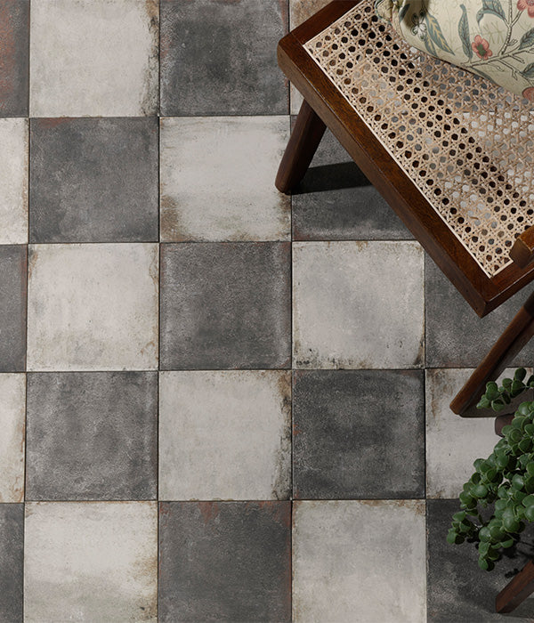 Osterley Porcelain Textured Square White
