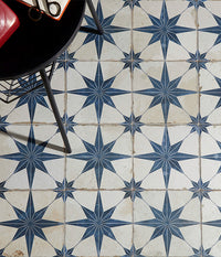 Spitalfields Retro Star Blue Matt Finish