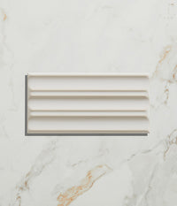 Tunstall Fluted Brick Deep White Gloss Finish