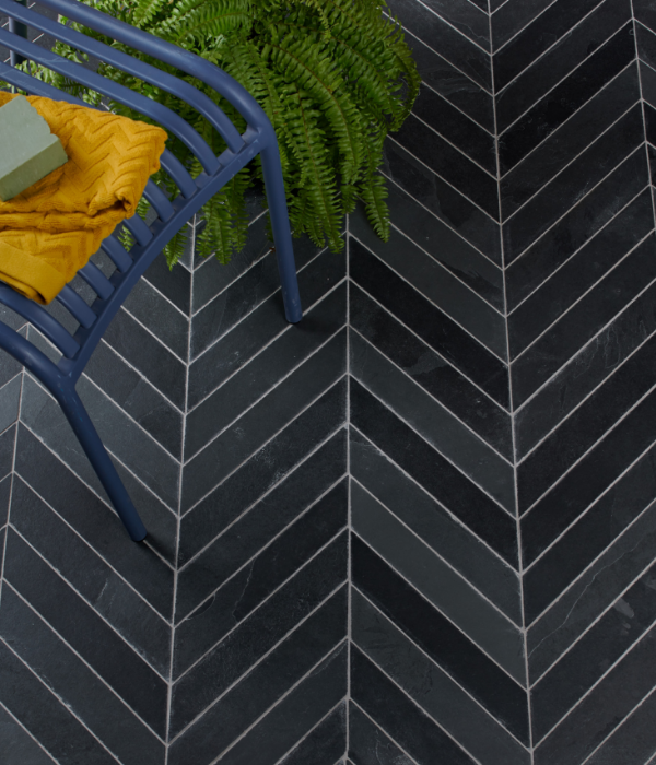 Metropolitan Slate Chevron Riven Finish