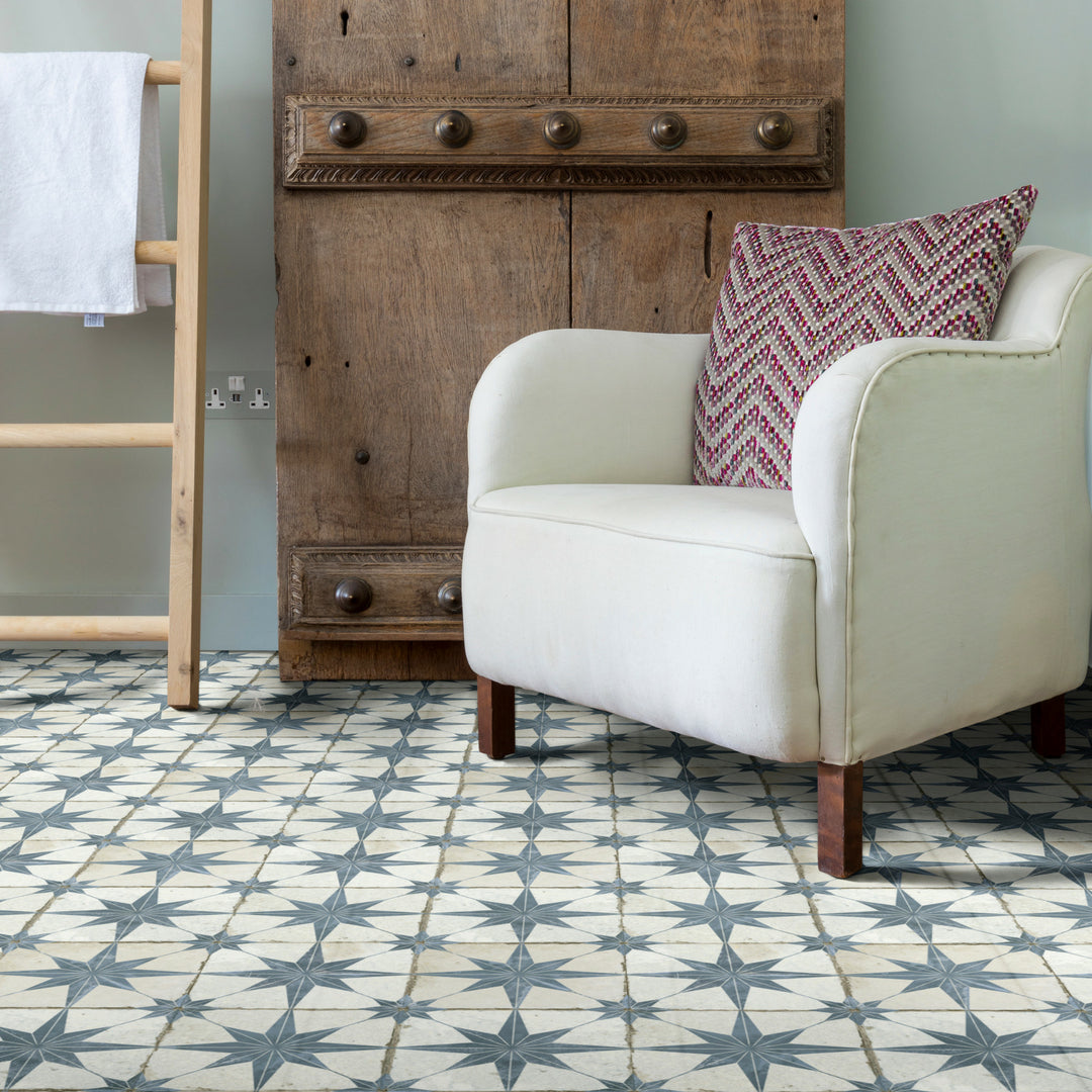 Spitalfields Ceramic Retro Star Blue