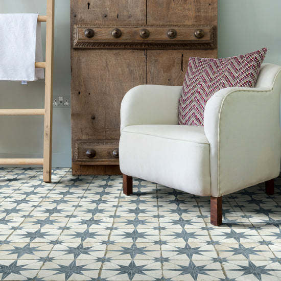 Spitalfields Ceramic Retro Star Blue