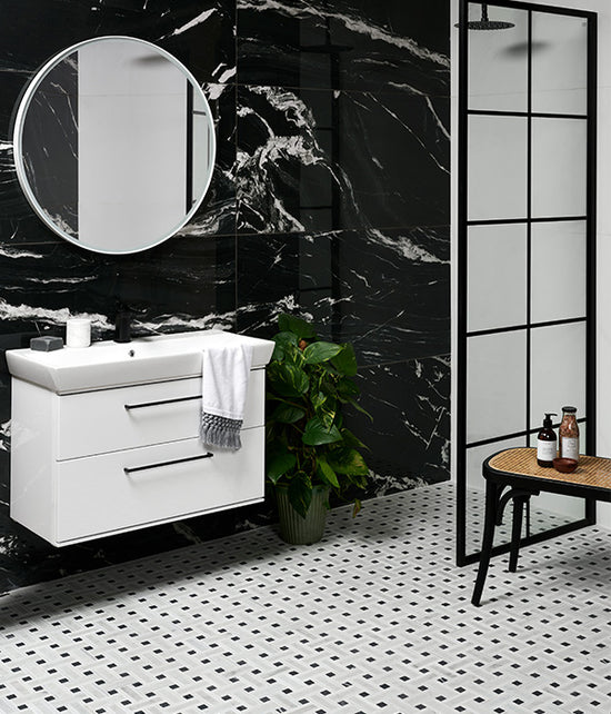 Zen Marble Grand Basket Weave Marble Mosaic