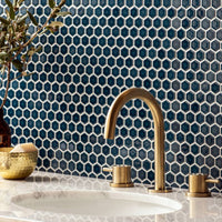 Mini Blue Gloss Hexagon