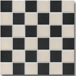 Victoriana Black & White Chequerboard (45x45mm) - European Heritage Ltd.