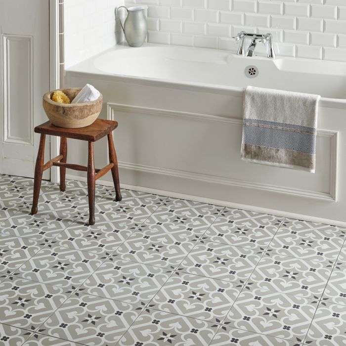 Epoque White & Dark Grey on Grey