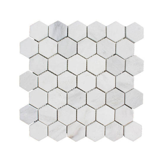 Hampton Range White Marble Hexagon Mosaic Large - European Heritage Ltd.