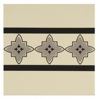 Marrakech Border Light Grey and Black on White
