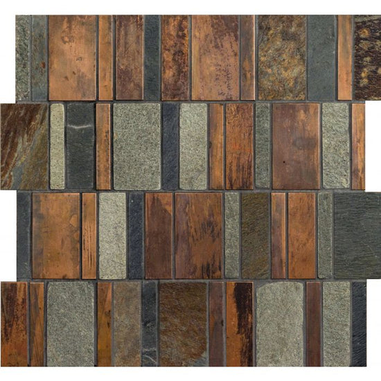 Sorvad Natural Stone and Copper Mix Mosaic