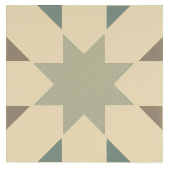 Seville Light Grey, Light Jade and Dark Jade on White
