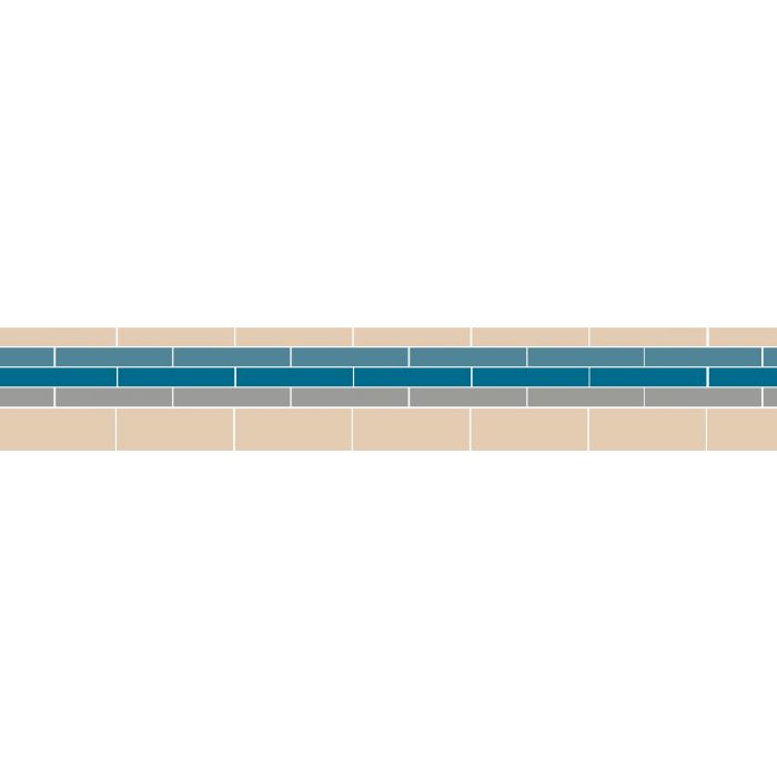 Simple Border 2 - Blue, Dover White, Grey & Revival Grey