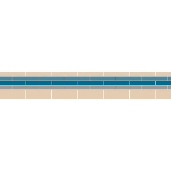 Simple Border 2 - Blue, Dover White, Grey & Revival Grey