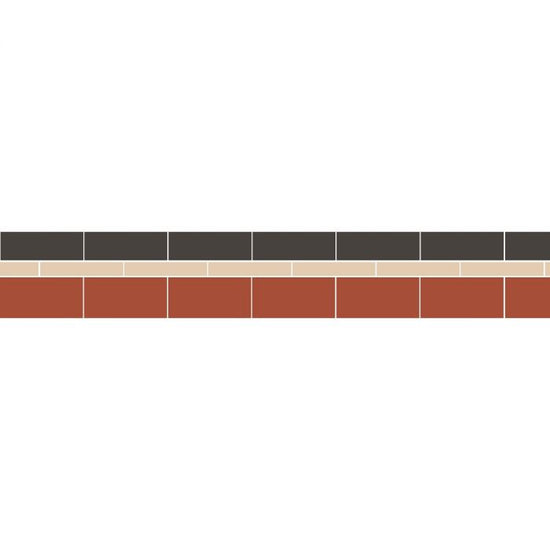 Simple Border 3 - Blue, White & Red